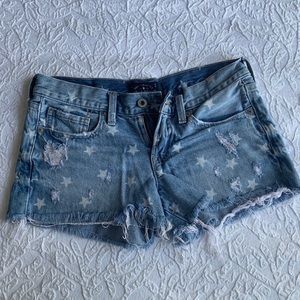 Lucky Brand Cut Off Star Shorts sz 00